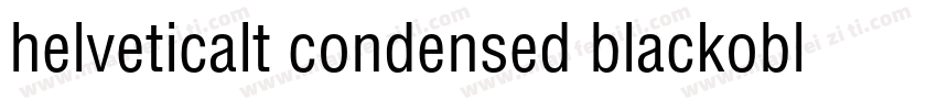 helveticalt condensed blackobl字体转换